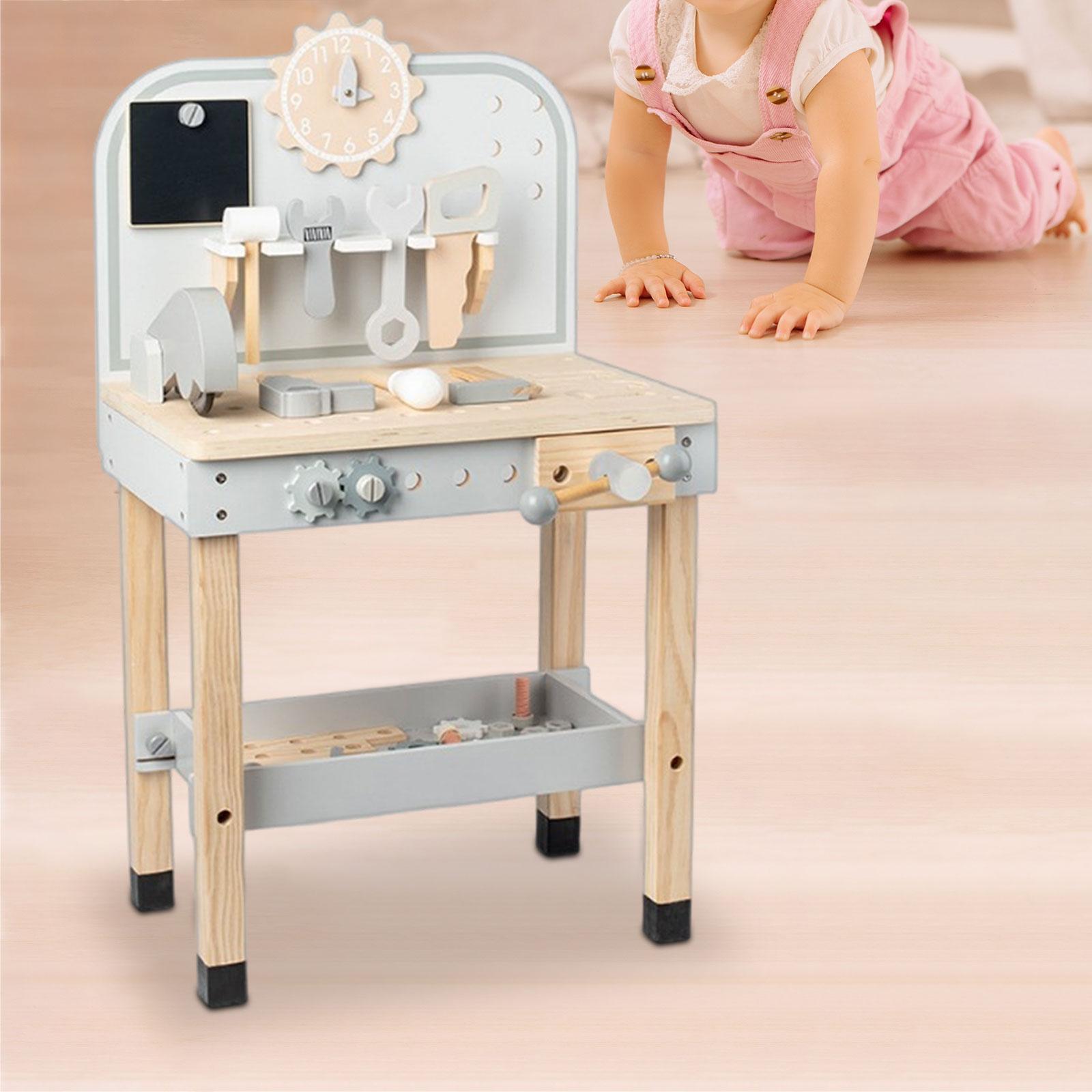 Kids Outdoor Wooden Playset - Banco de herramientas de juguete para