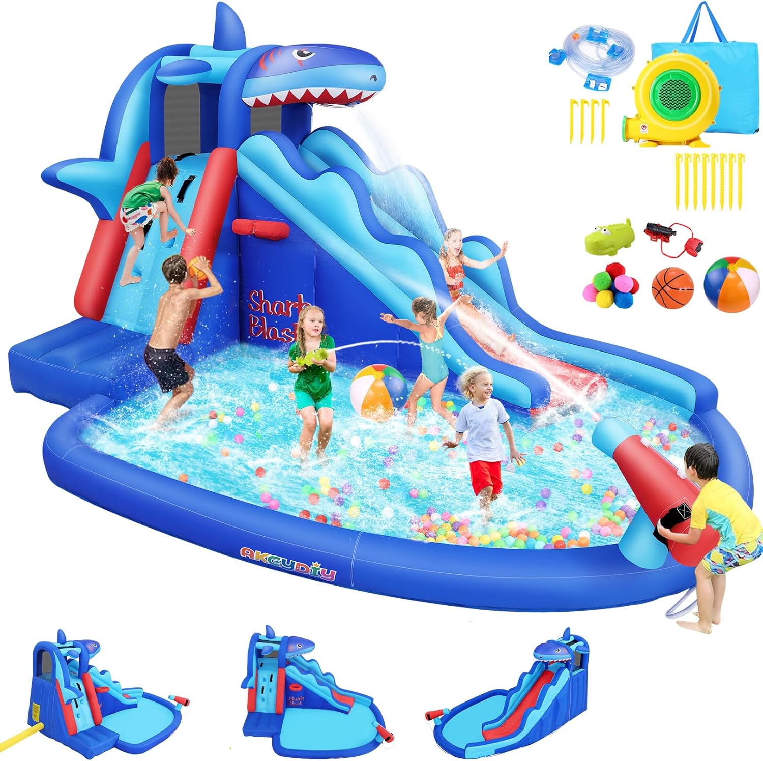 Kids Outdoor Inflatable Water Slide - Parque Acuático Inflable con Temática de