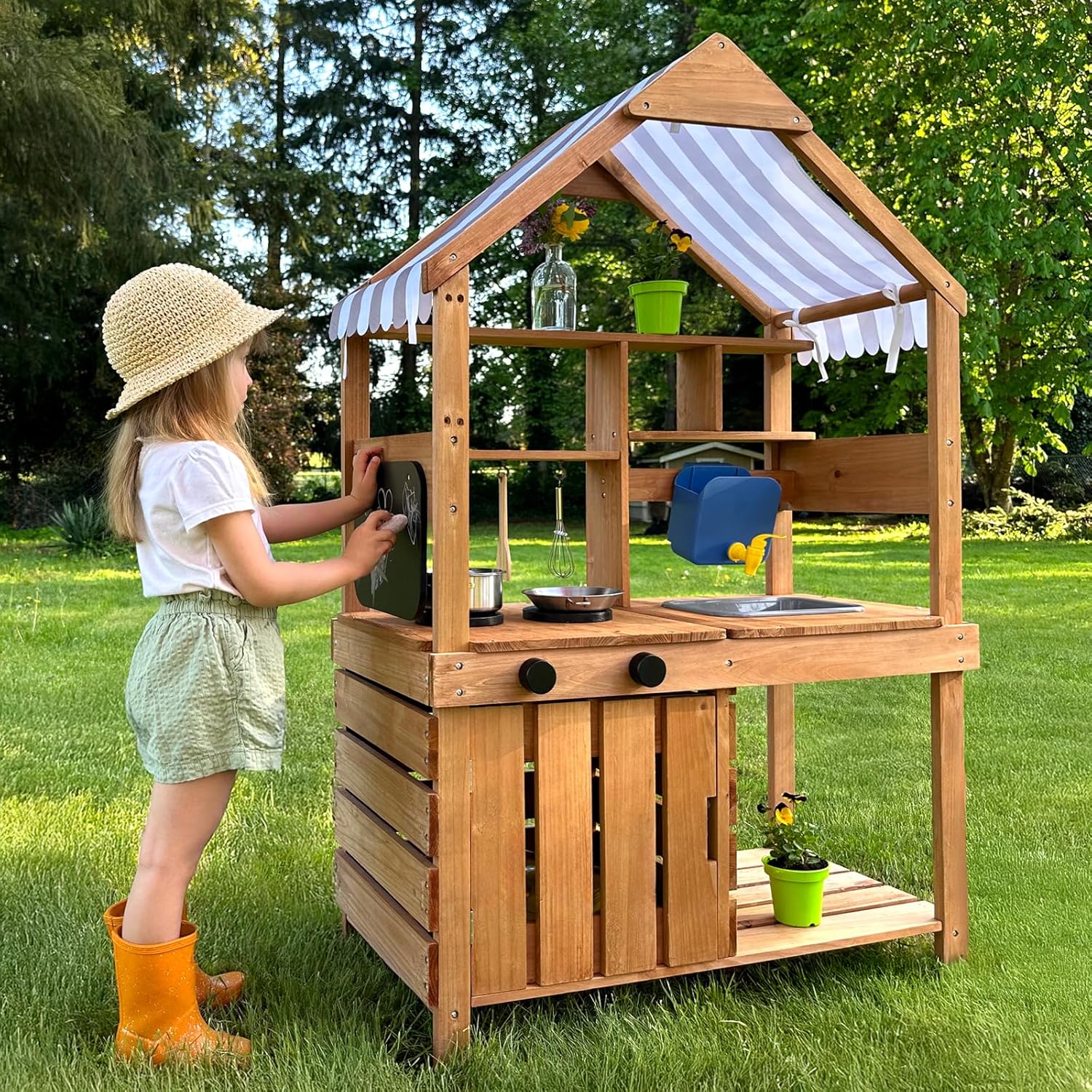 Kids Outdoor Wooden Playset - # Cocina de Barro para Jugar