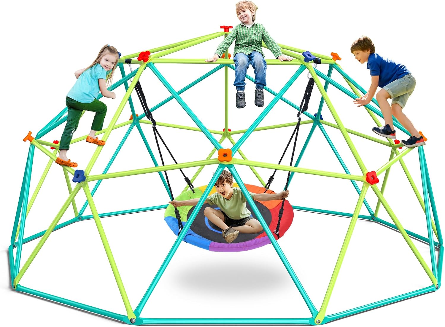 Kids Outdoor Gym - Columpio de Cúpula de Escalada de