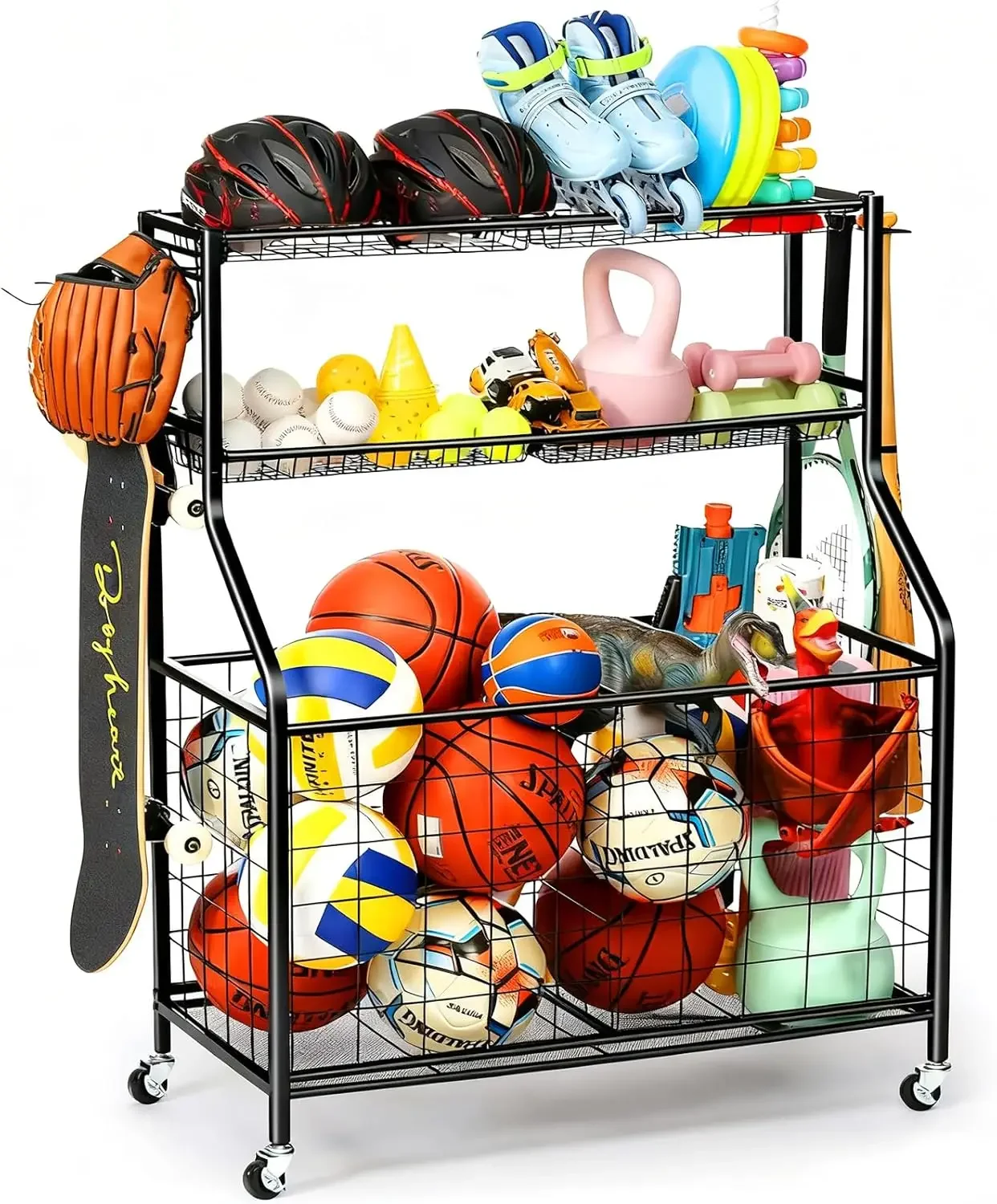 Kids Outdoor Gym - Organizador de Balones de Baloncesto de
