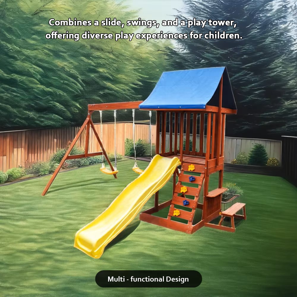 Kids Outdoor Wooden Playset - Centro de Juegos - Parque Infantil