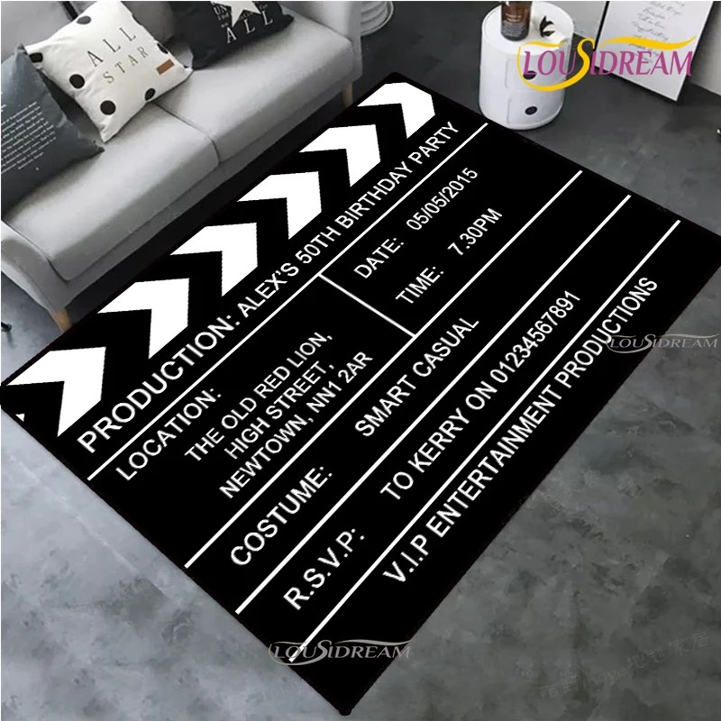 Kids Outdoor Movie Night - Alfombra de Cine Retro con Diseño