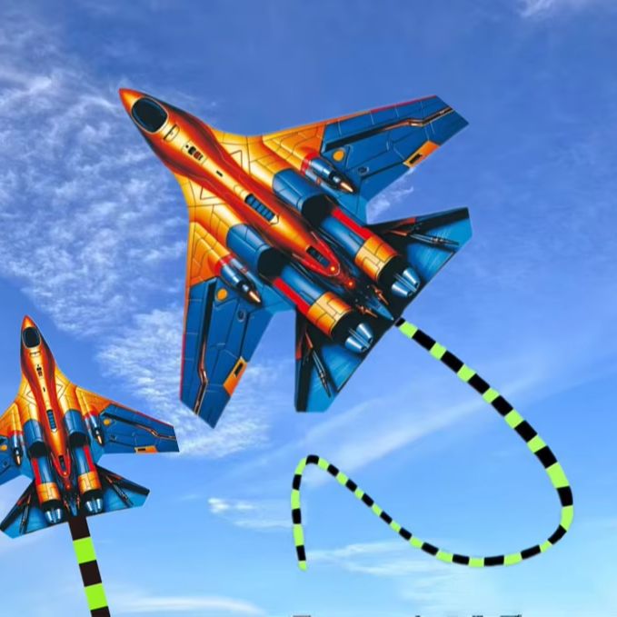 HTMCK Cometa Avión de Combate  - Kite Easy Fly Kids reseña y precio