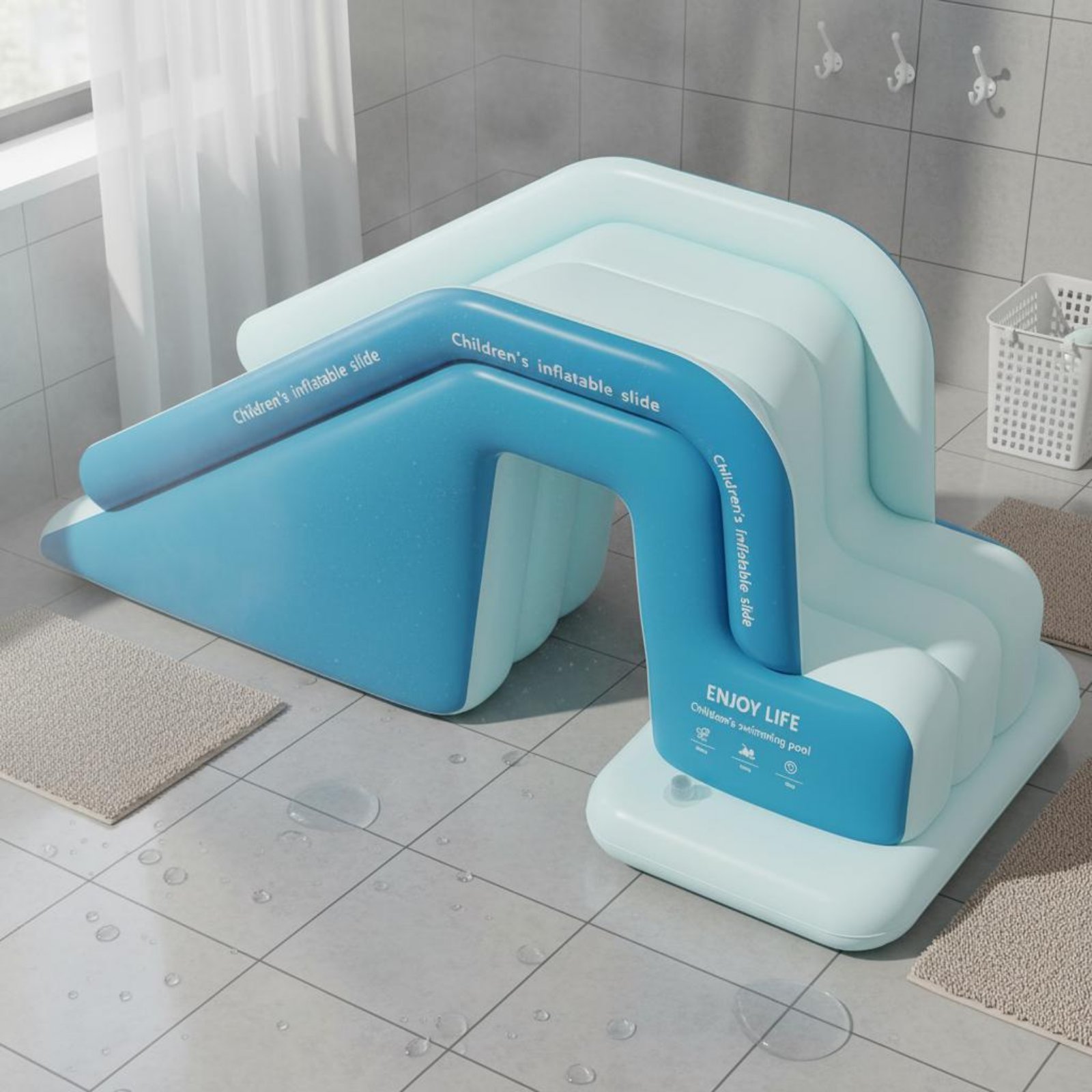 Tobogán Inflable para Piscina, - Kids Outdoor Inflatable Water Slide reseña y precio