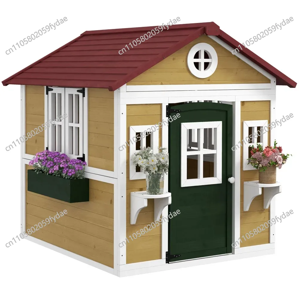 Casita de Juegos para Niños al - Kids Outdoor Wooden Playhouse reseña y precio