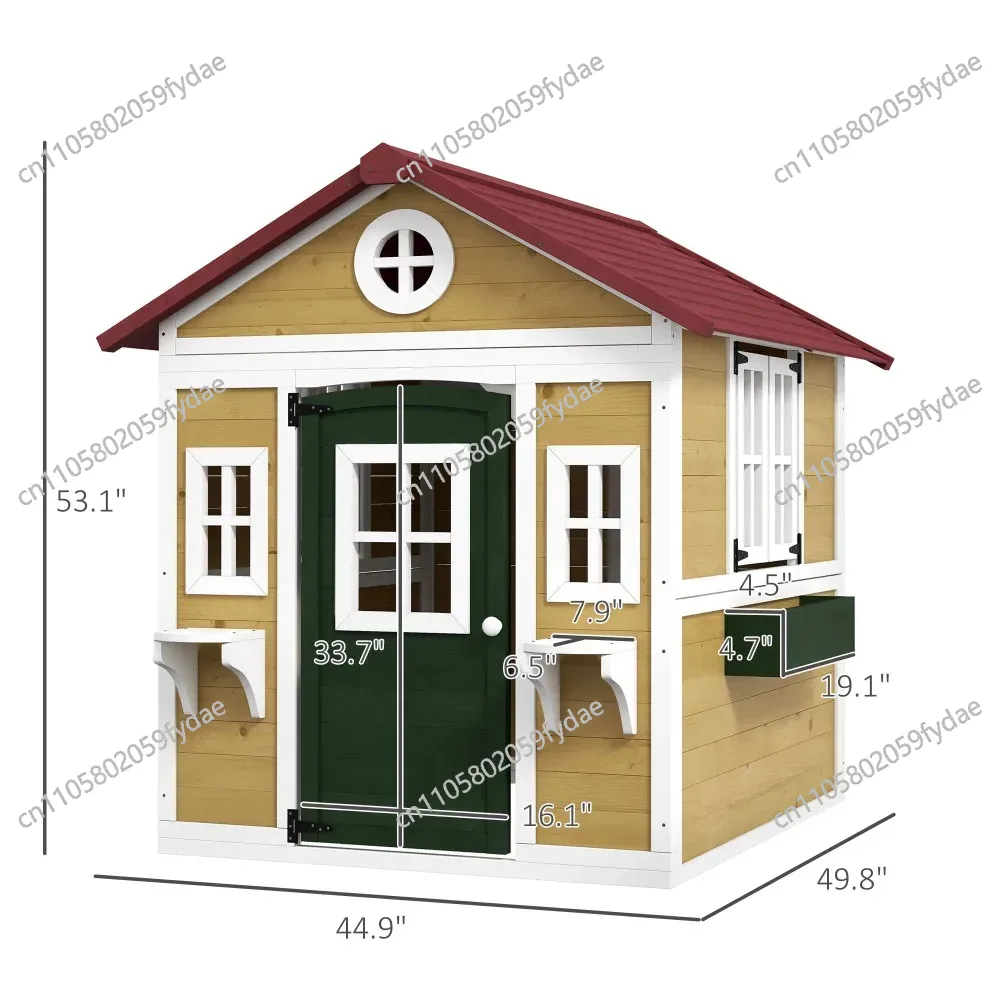 Casita de Juegos para Niños al - Kids Outdoor Wooden Playhouse reseña y precio