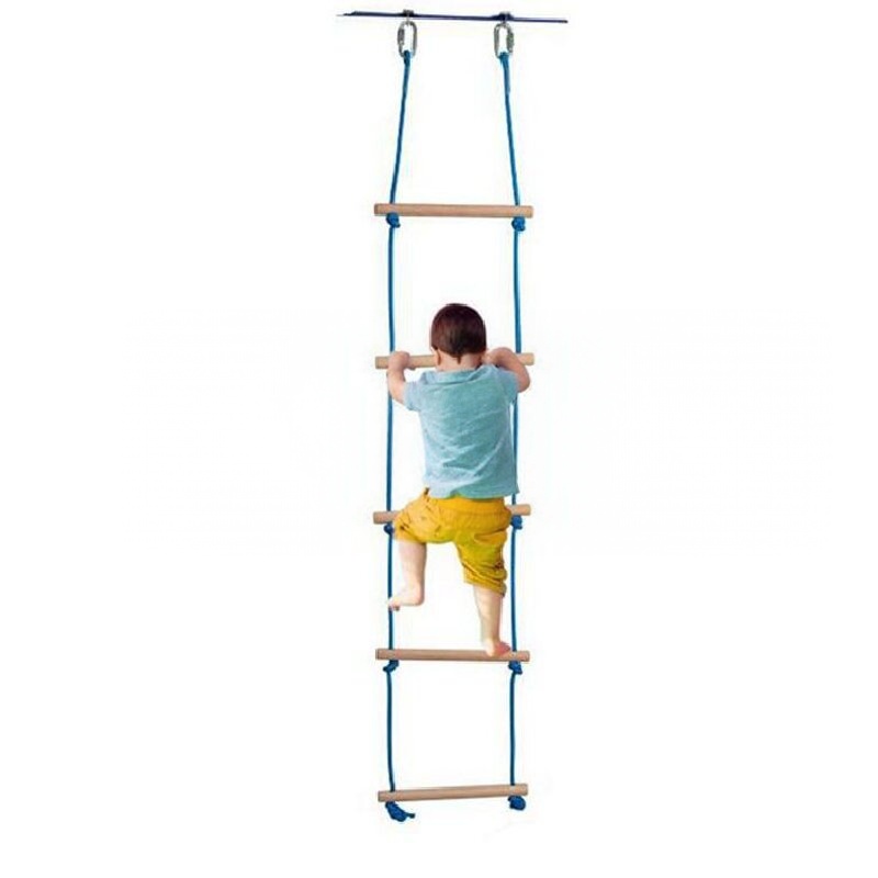 Escalera de cuerda para niños, - Kids Outdoor Wooden Playset reseña y precio