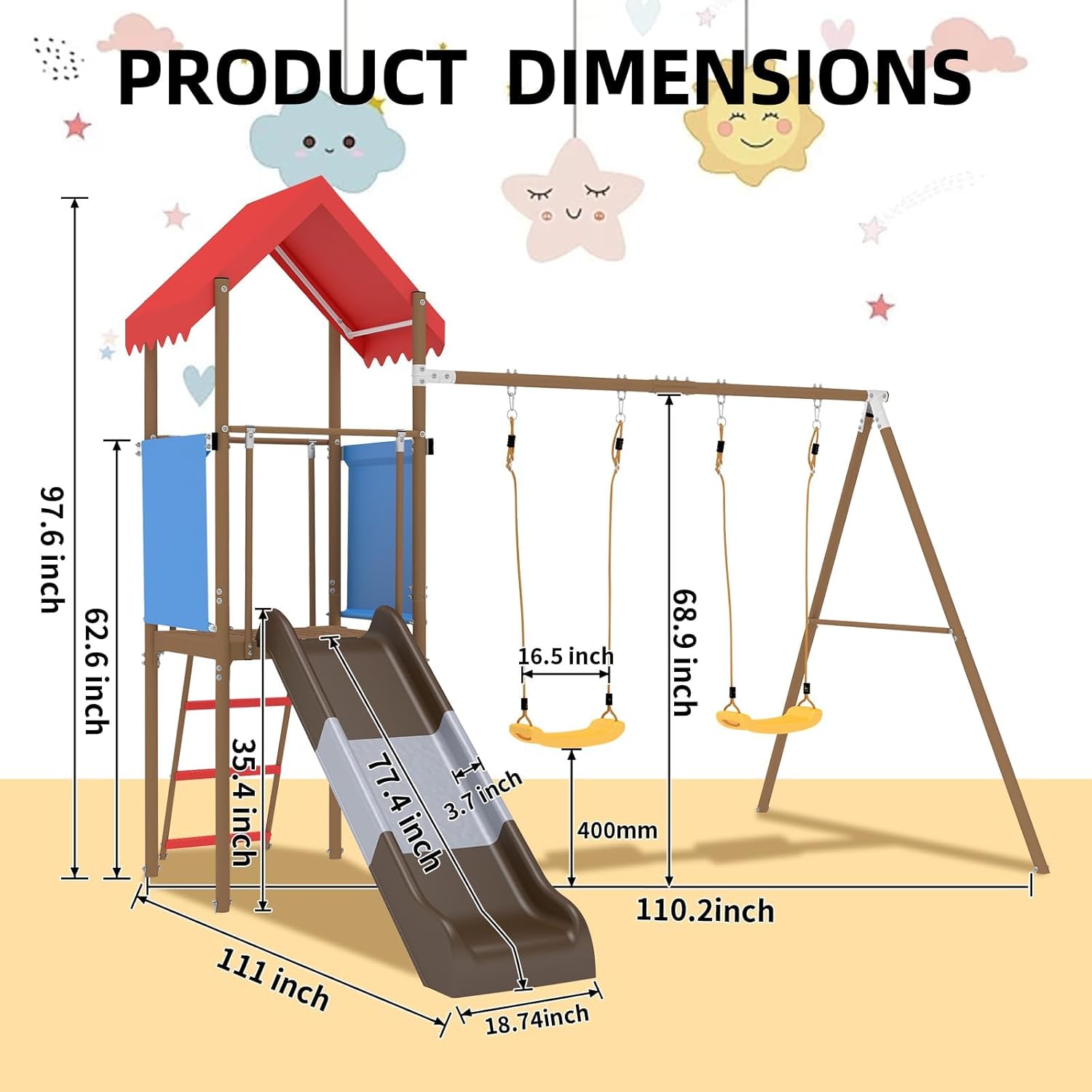 Columpio de Metal para Niños c - Kids Outdoor Garden Set reseña y precio