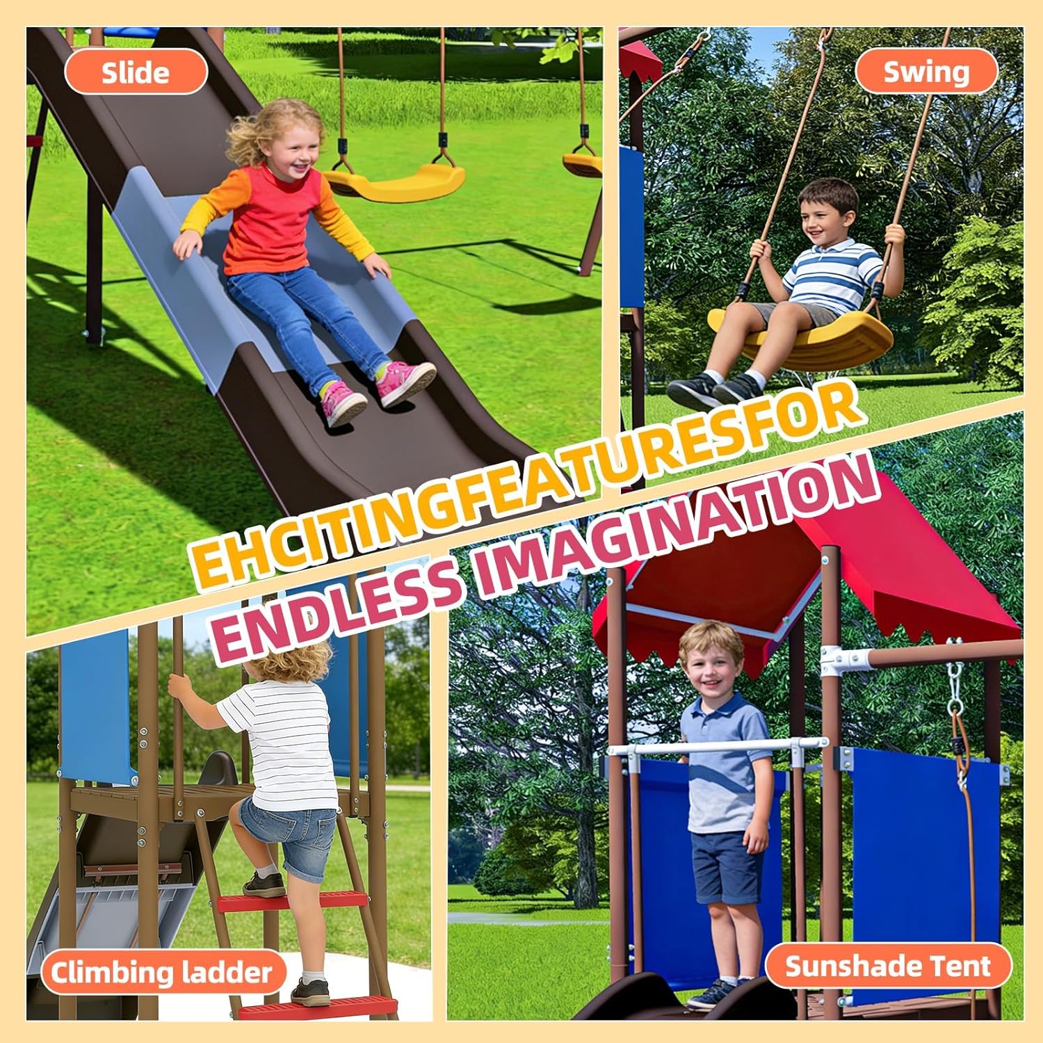Columpio de Metal para Niños c - Kids Outdoor Garden Set reseña y precio