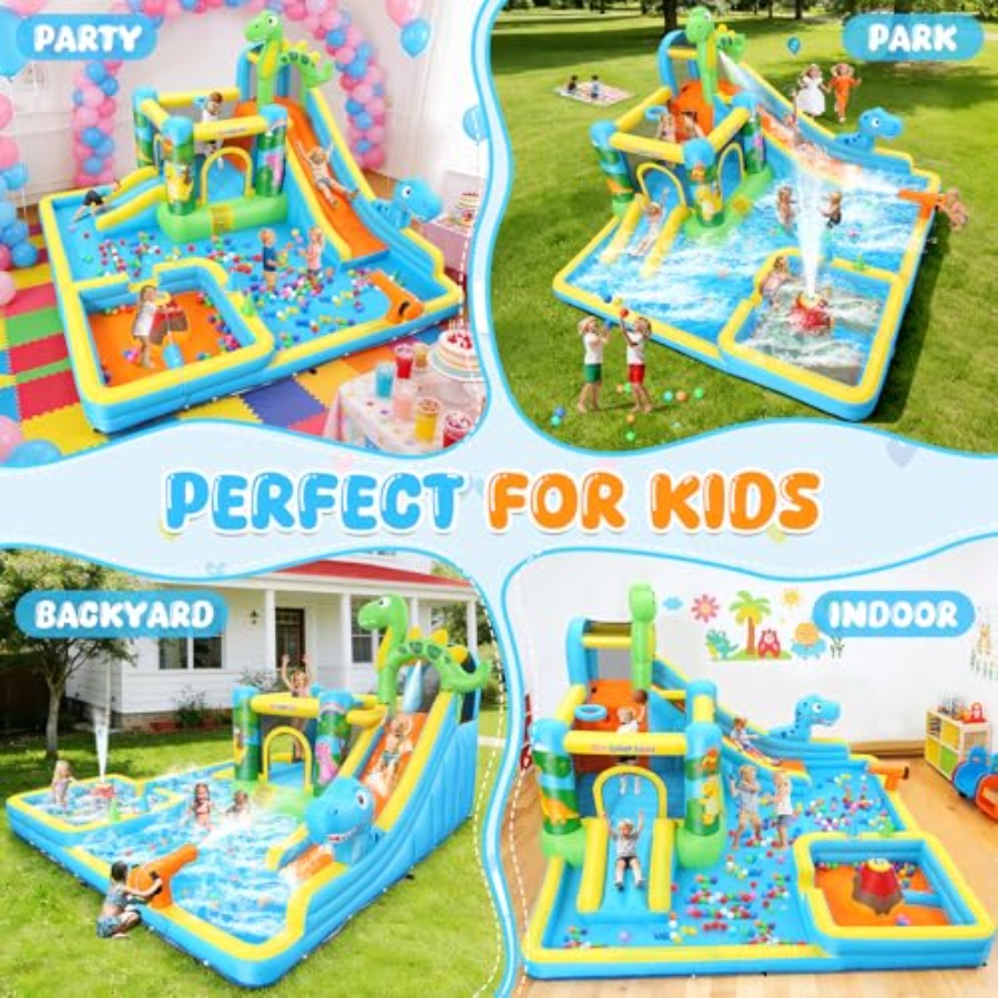 Tobogán acuático inflable para - Kids Outdoor Inflatable Water Slide reseña y precio
