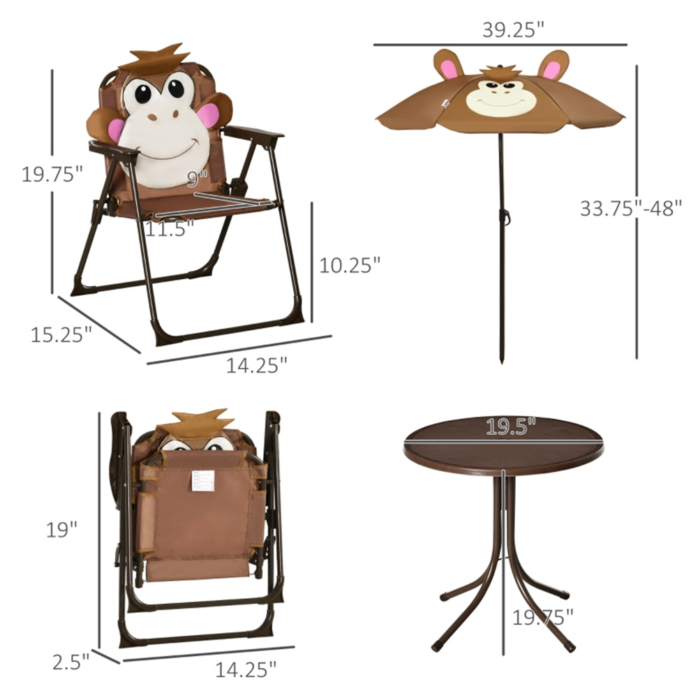 Juego de Mesa y Sillas Infanti - Kids Outdoor Umbrella Chair reseña y precio