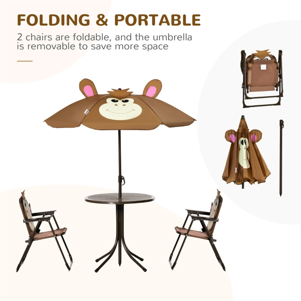 Juego de Mesa y Sillas Infanti - Kids Outdoor Umbrella Chair reseña y precio