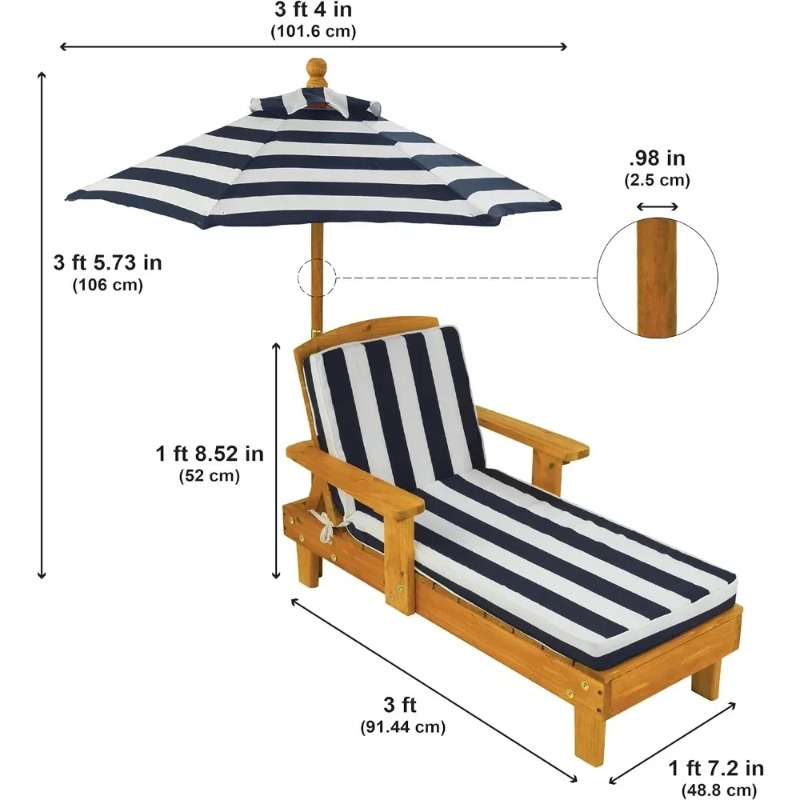 t Chaise de madera para exteri - Kids Outdoor Umbrella Chair reseña y precio