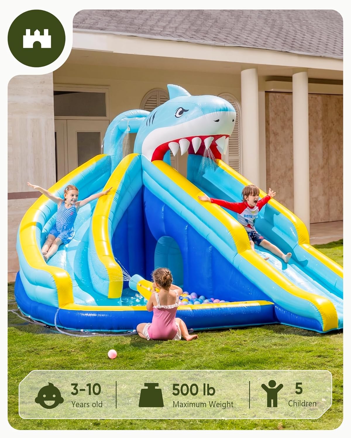 Tobogán Acuático Inflable para - Kids Outdoor Inflatable Water Slide reseña y precio