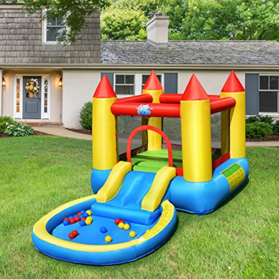 Casa inflable para niños de 3  - Kids Outdoor Inflatable Water Slide reseña y precio