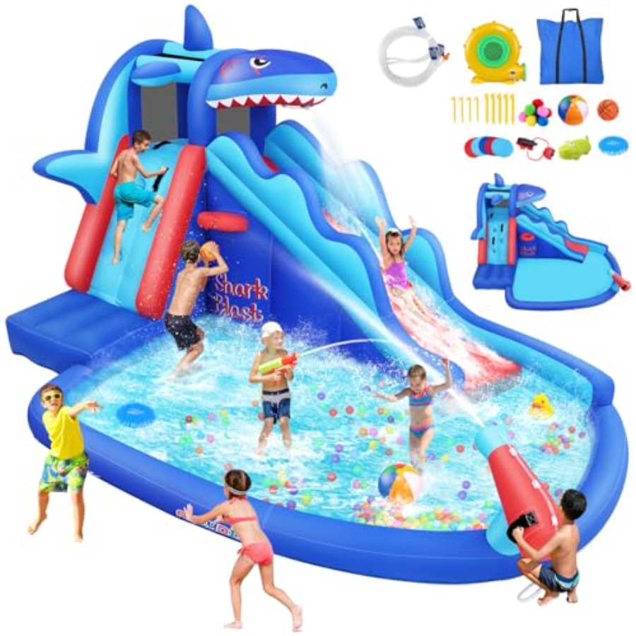 Tobogán acuático inflable para - Kids Outdoor Inflatable Water Slide reseña y precio