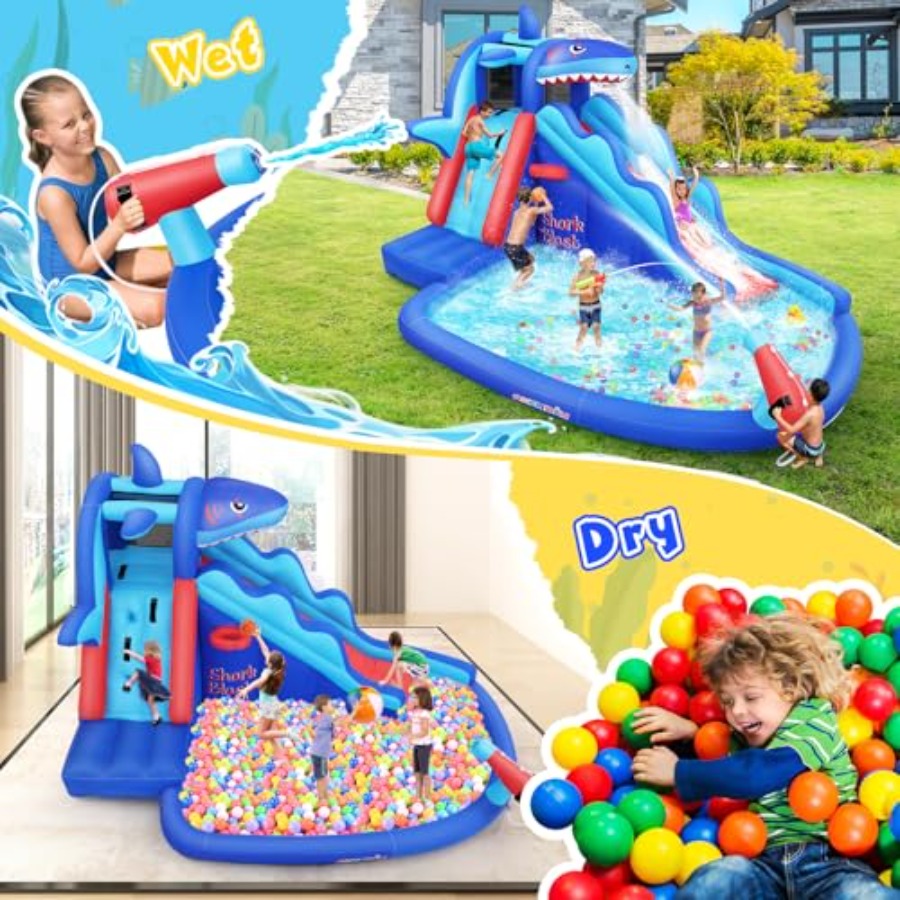 Tobogán acuático inflable para - Kids Outdoor Inflatable Water Slide reseña y precio
