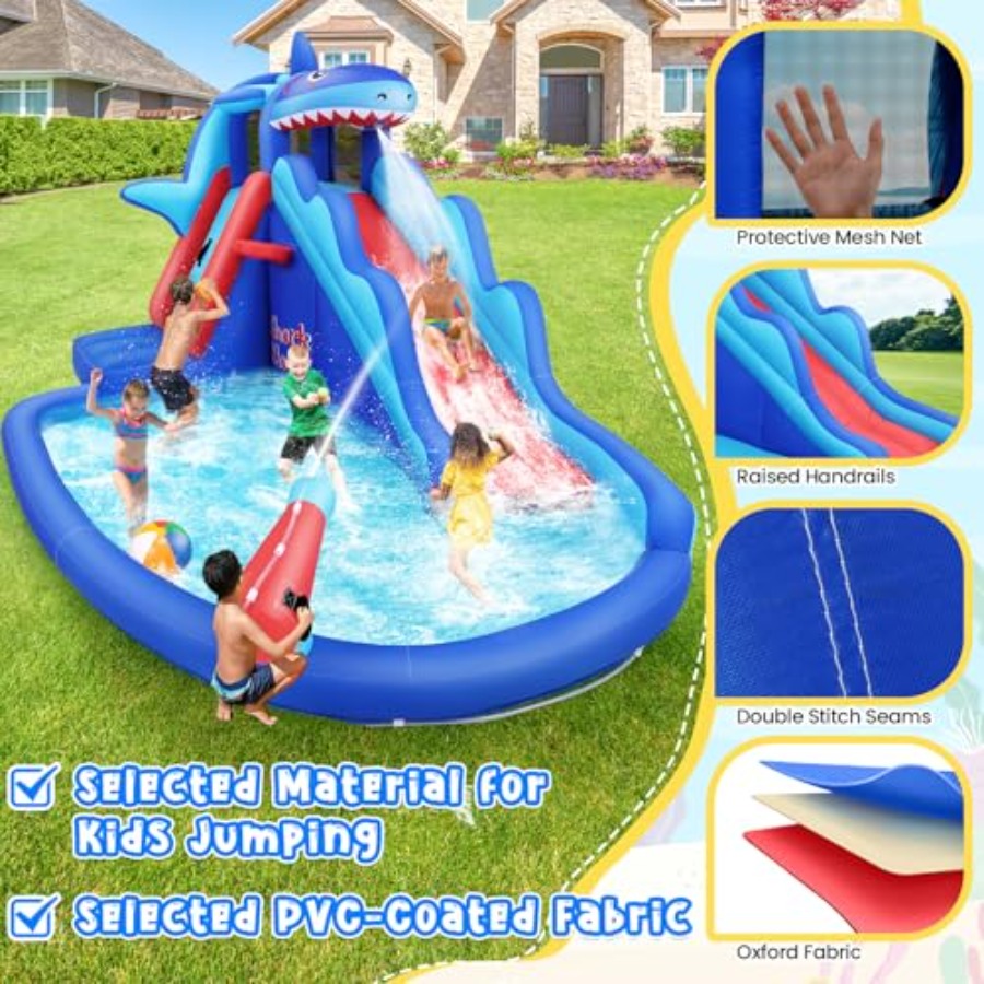 Tobogán acuático inflable para - Kids Outdoor Inflatable Water Slide reseña y precio