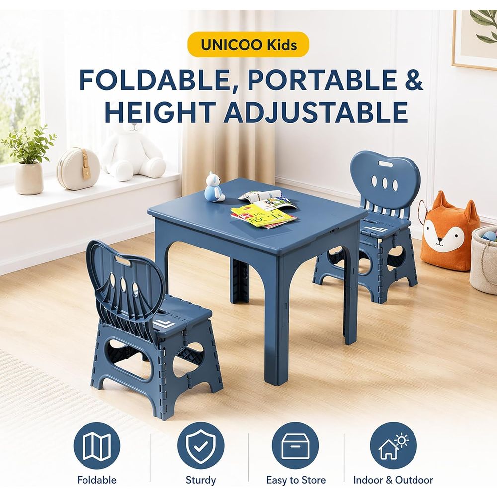 Juego de mesa y sillas plegabl - Kids Outdoor Chair And Table reseña y precio