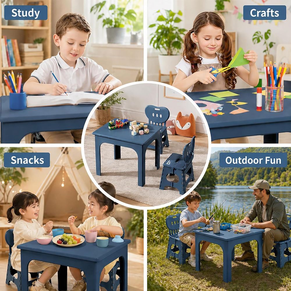 Juego de mesa y sillas plegabl - Kids Outdoor Chair And Table reseña y precio