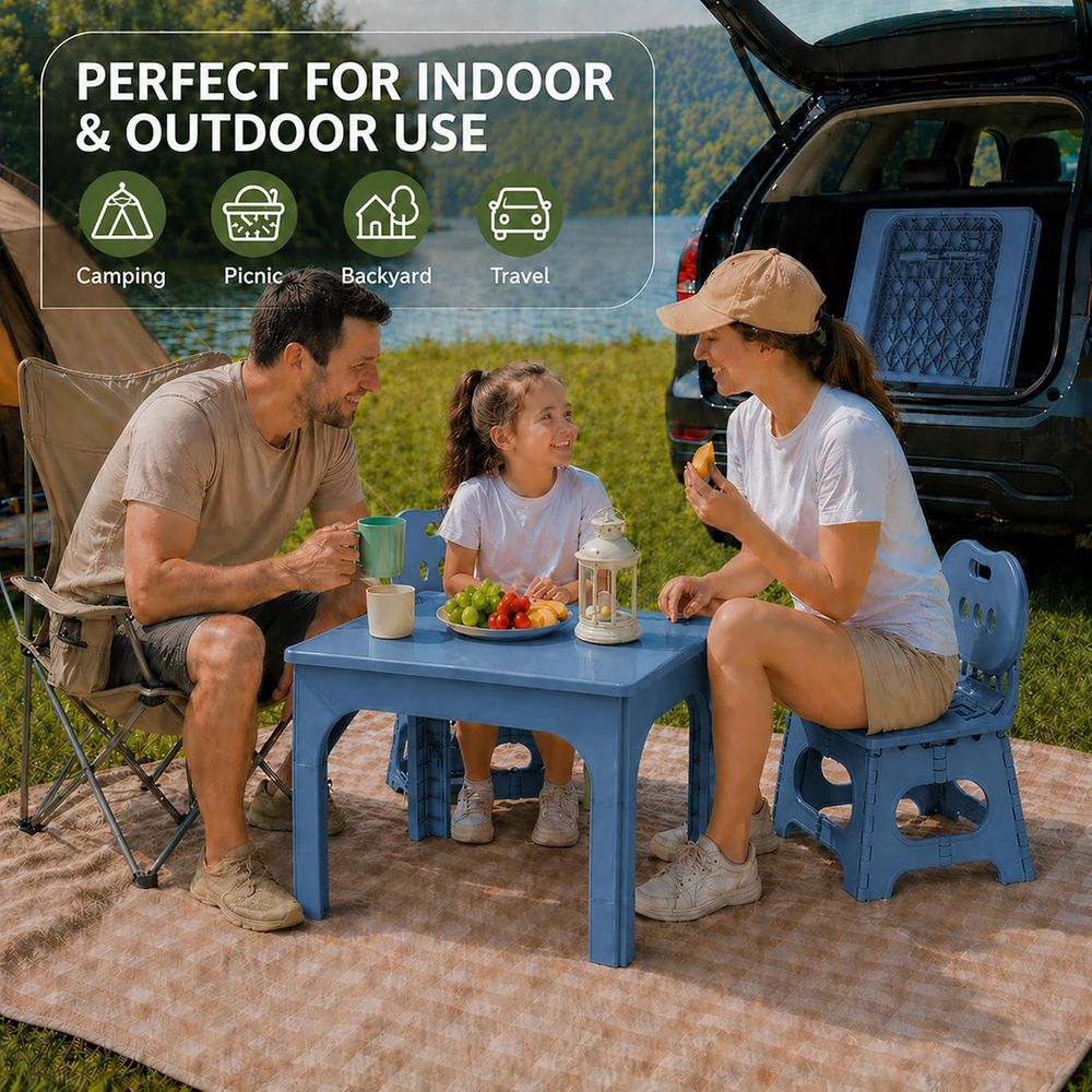 Juego de mesa y sillas plegabl - Kids Outdoor Chair And Table reseña y precio