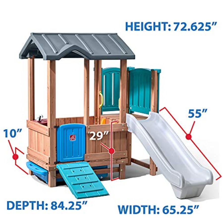 Woodland Adventure Playhouse & - Kids Outdoor Wooden Playset reseña y precio