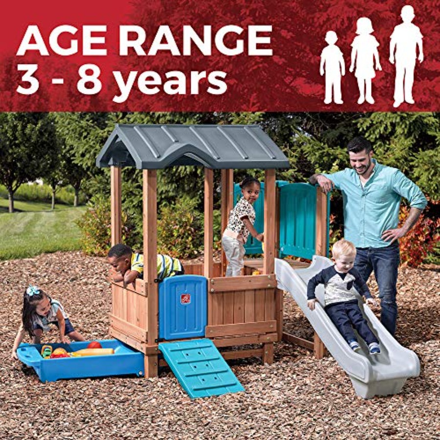 Woodland Adventure Playhouse & - Kids Outdoor Wooden Playset reseña y precio