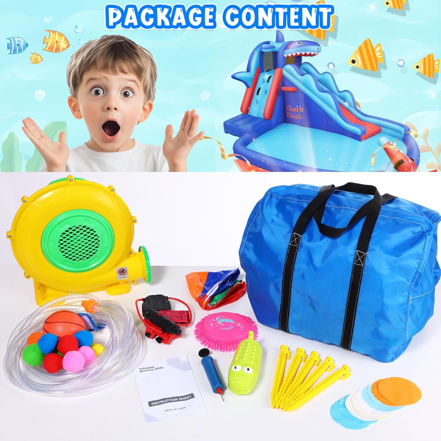 Parque Acuático Inflable con T - Kids Outdoor Inflatable Water Slide reseña y precio
