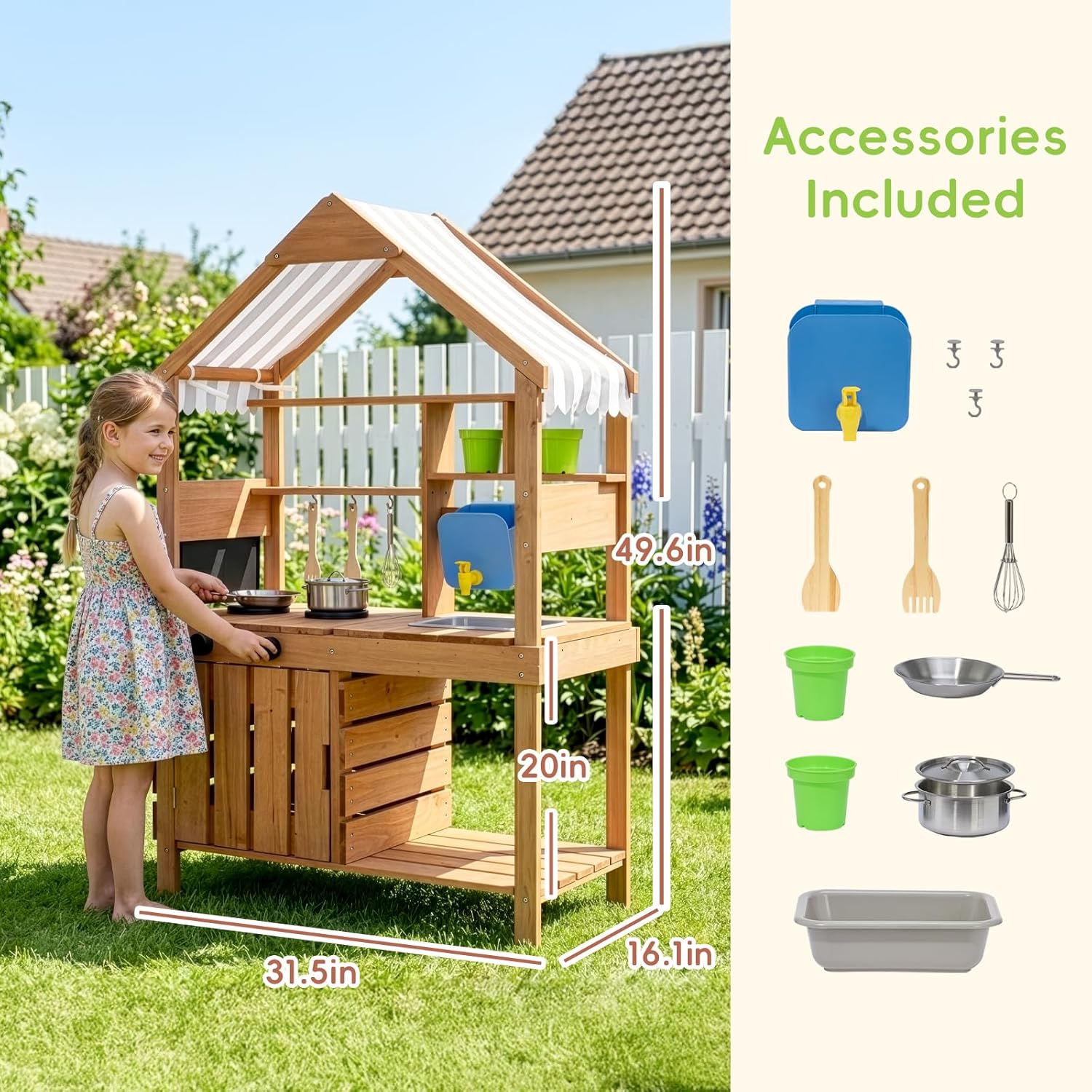 # Cocina de Barro para Jugar a - Kids Outdoor Wooden Playset reseña y precio