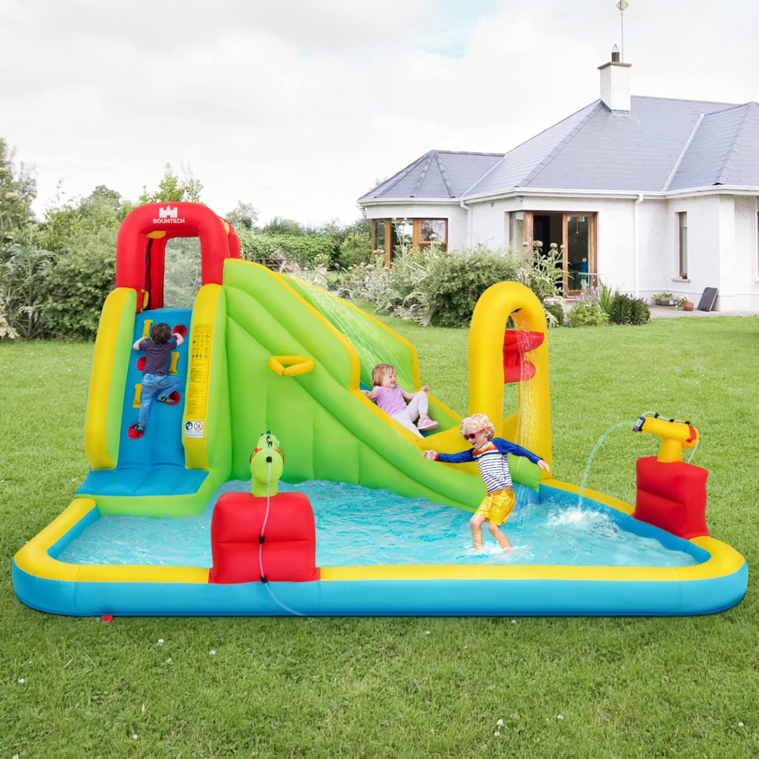Mega Parque Acuático Inflable  - Kids Outdoor Inflatable Water Slide reseña y precio