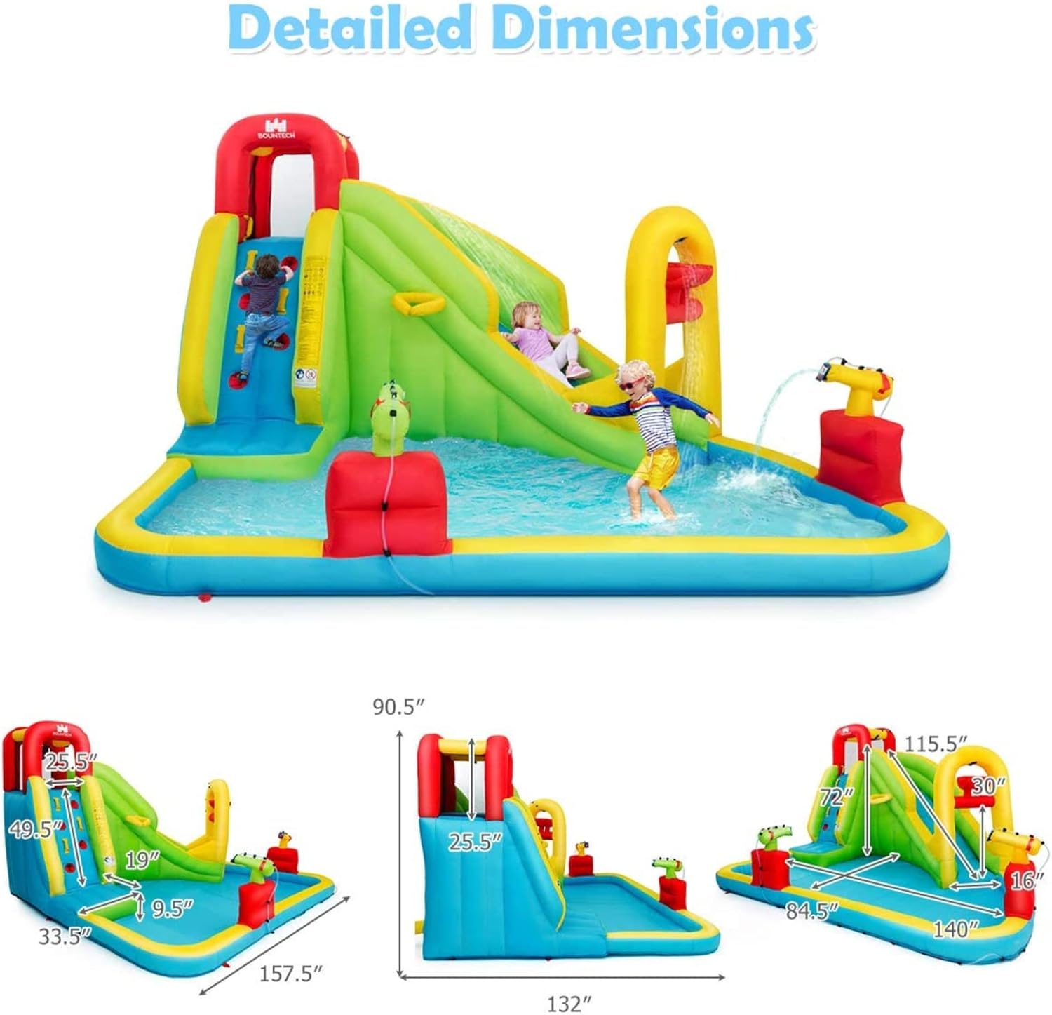 Mega Parque Acuático Inflable  - Kids Outdoor Inflatable Water Slide reseña y precio