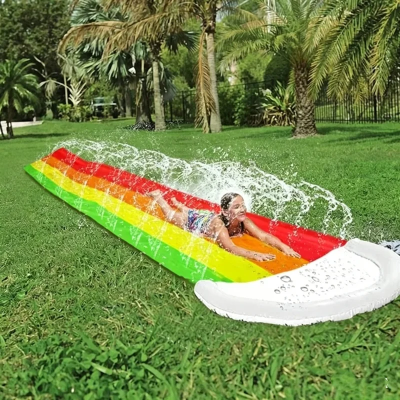 Juguetes acuáticos inflables d - Kids Outdoor Inflatable Water Slide reseña y precio