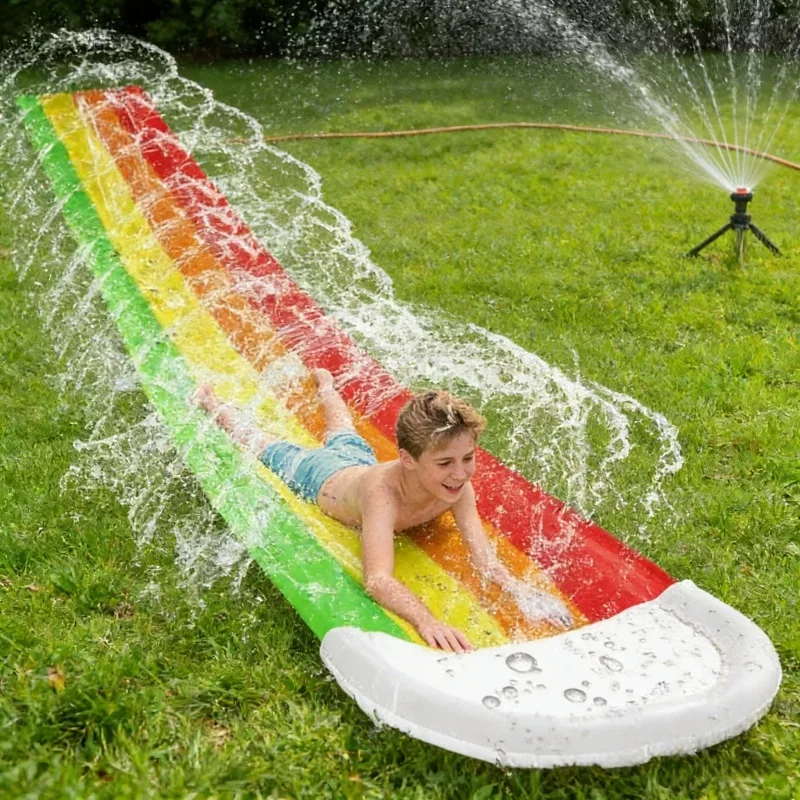 Juguetes acuáticos inflables d - Kids Outdoor Inflatable Water Slide reseña y precio