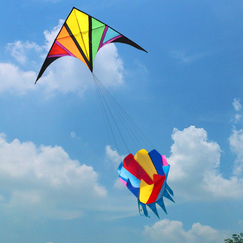 Pipa de arcoíris grande, calce - Kite Easy Fly Kids reseña y precio