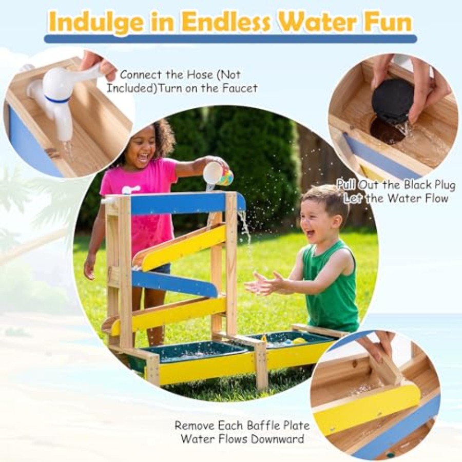 Juego de actividades al aire l - Kids Outdoor Wooden Playset reseña y precio