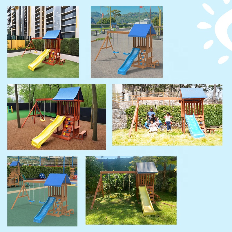 Centro de Juegos - Parque Infa - Kids Outdoor Wooden Playset reseña y precio