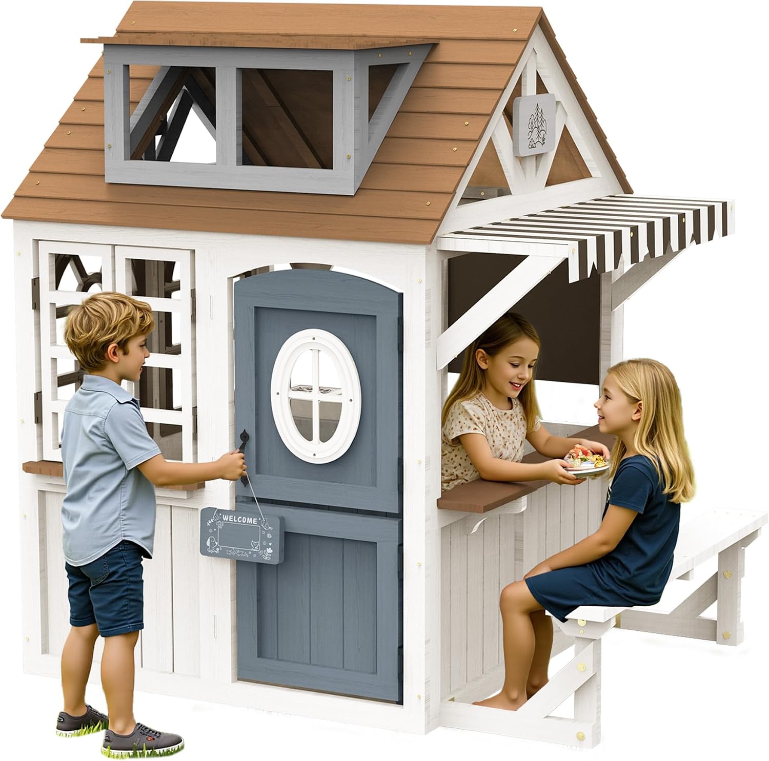 Casa de Juegos de Madera para  - Kids Outdoor Wooden Playset reseña y precio