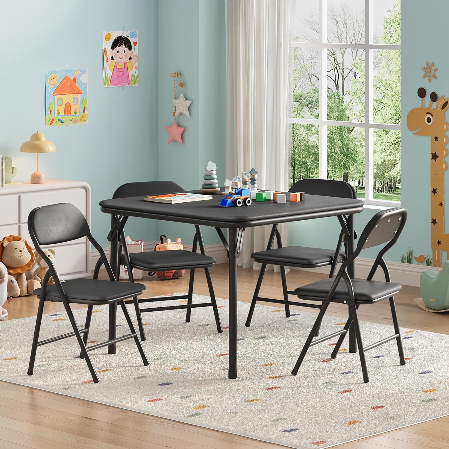 Juego de mesa y sillas plegabl - Kids Outdoor Chair And Table reseña y precio