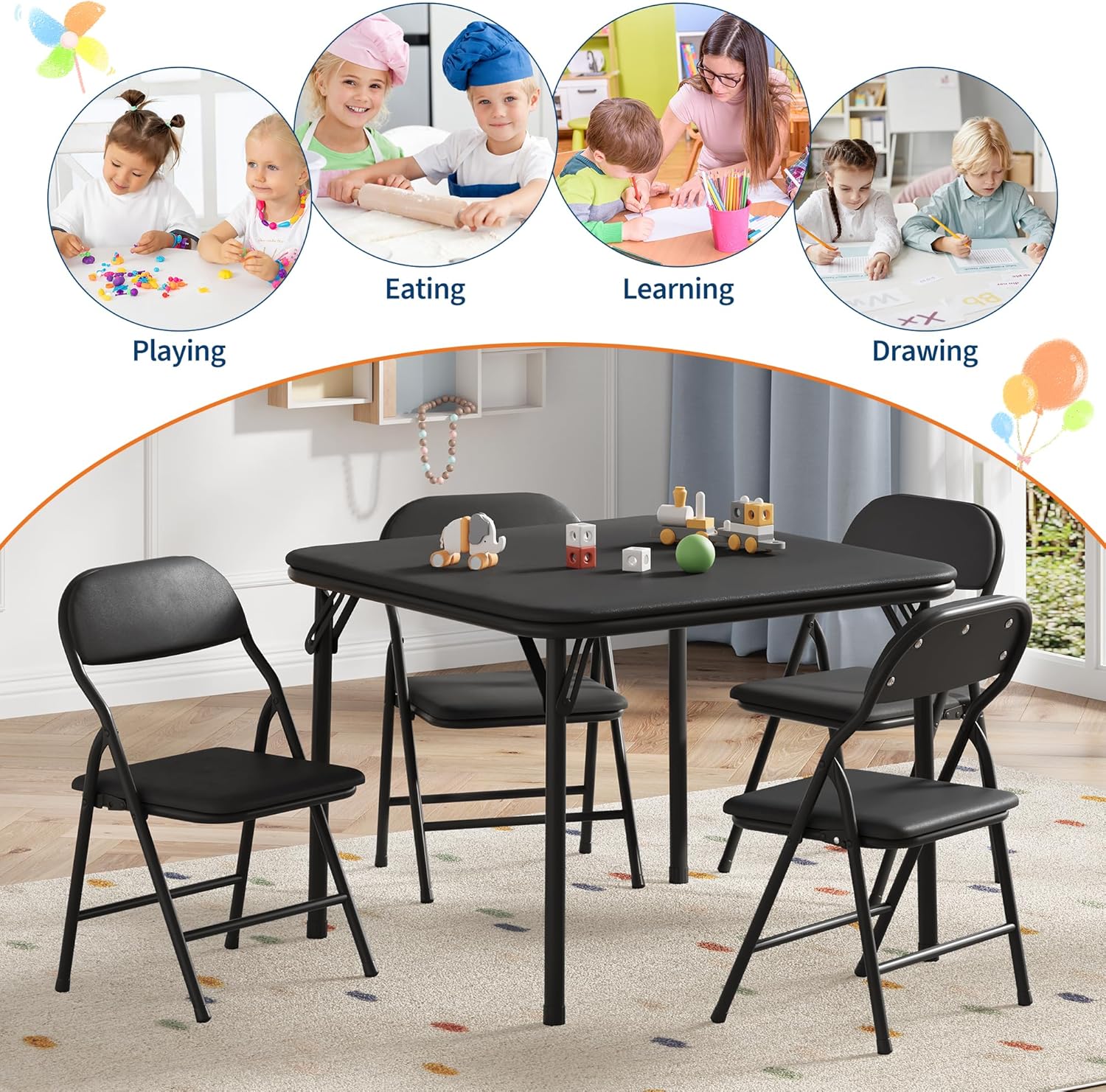 Juego de mesa y sillas plegabl - Kids Outdoor Chair And Table reseña y precio