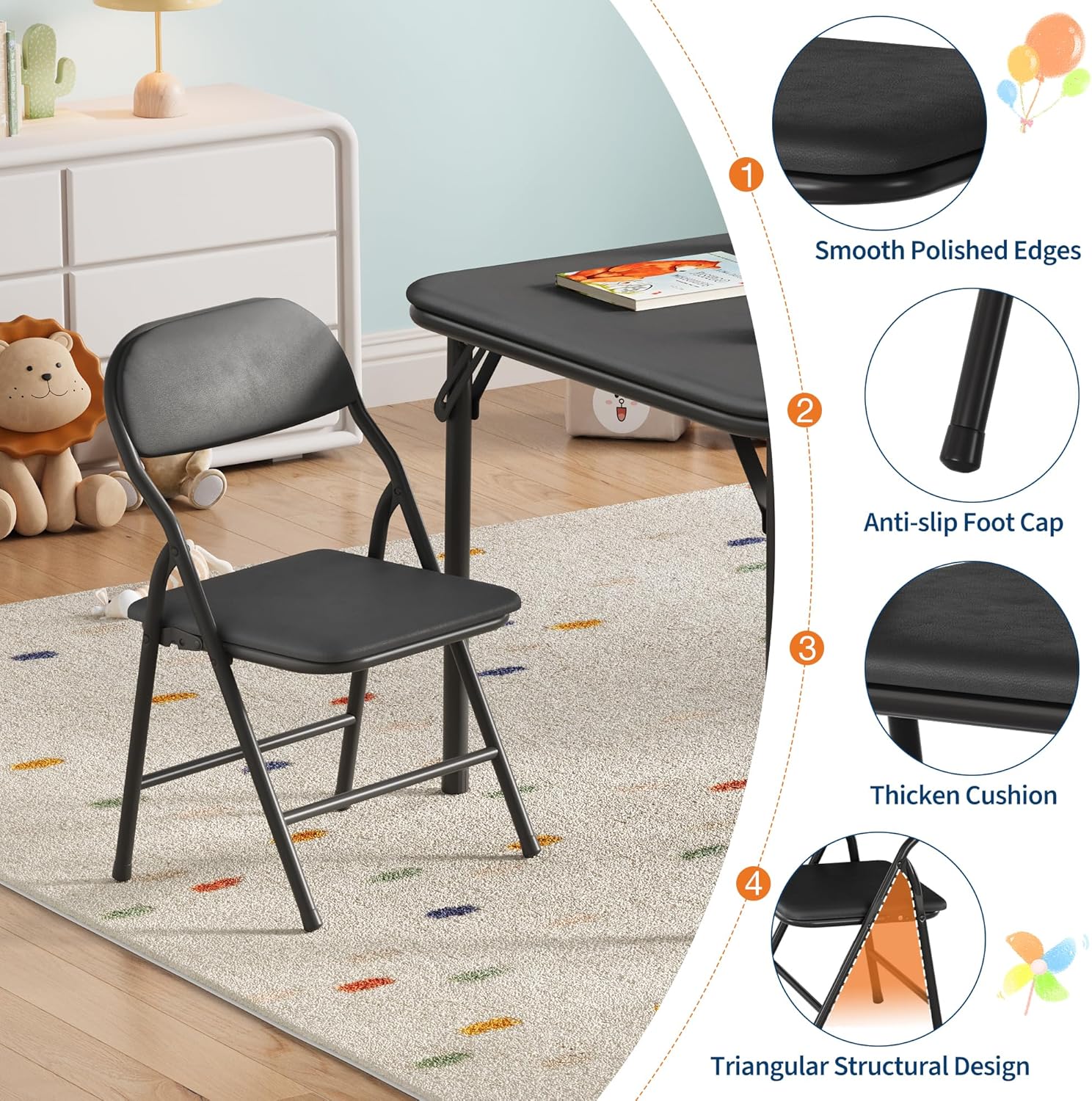 Juego de mesa y sillas plegabl - Kids Outdoor Chair And Table reseña y precio