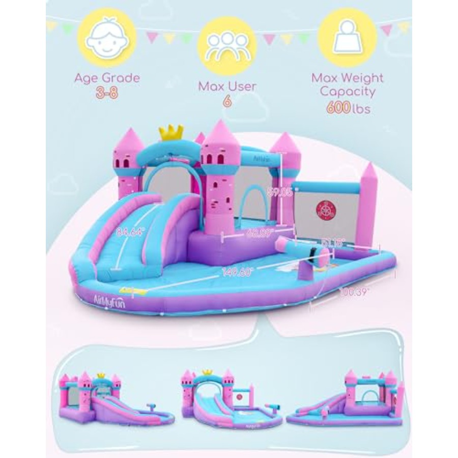 Tobogán acuático inflable para - Kids Outdoor Inflatable Water Slide reseña y precio